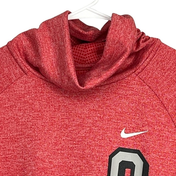 Nike Ohio State University Buckeyes Cowl Neck Long Sleeve Pullover Size Large - Picture 3 of 8